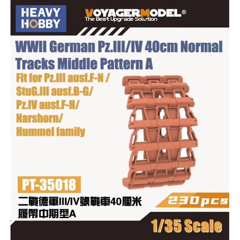 1/35 40cm Movable Track for German Panzer III and Panzer IV Mid-term A Type
