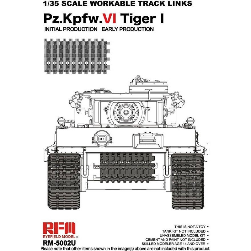1/35 Assembled Movable Track For Tiger I Early Model (New Mold Upgrade Version)