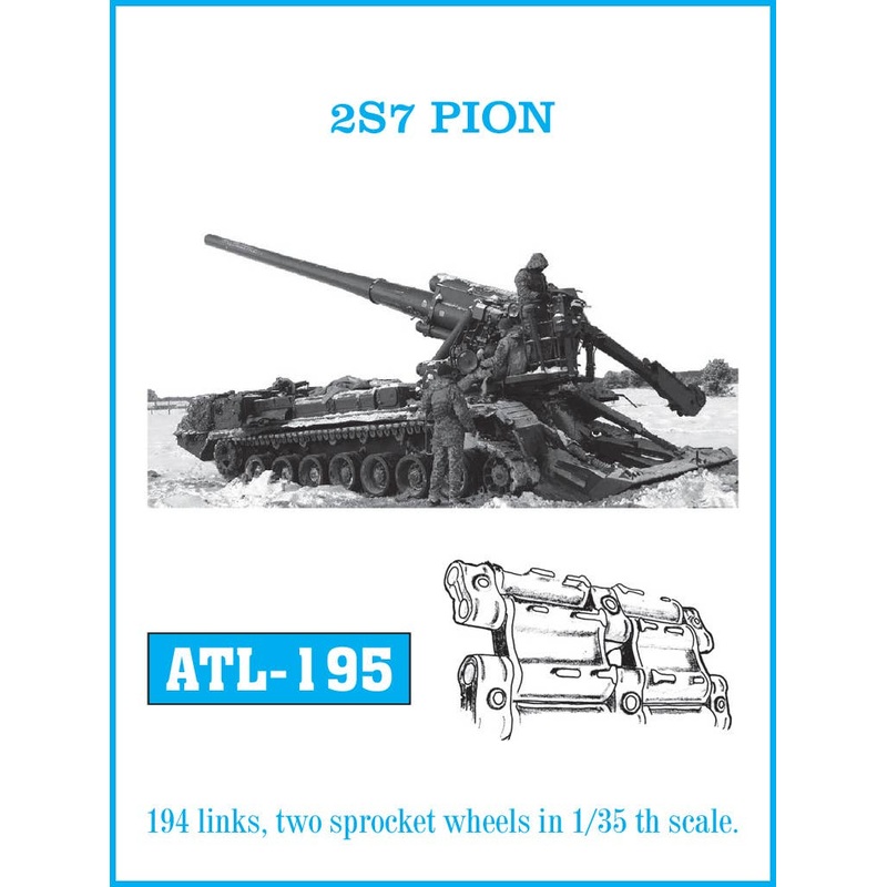 1/35 Current Russian/Soviet 2S7 Pion 203mm self-propelled cannon track