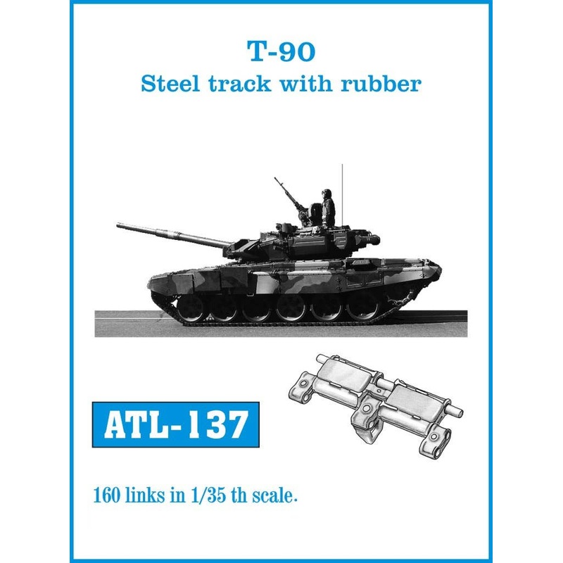 1/35 T-90 steel track with Rubber Boots