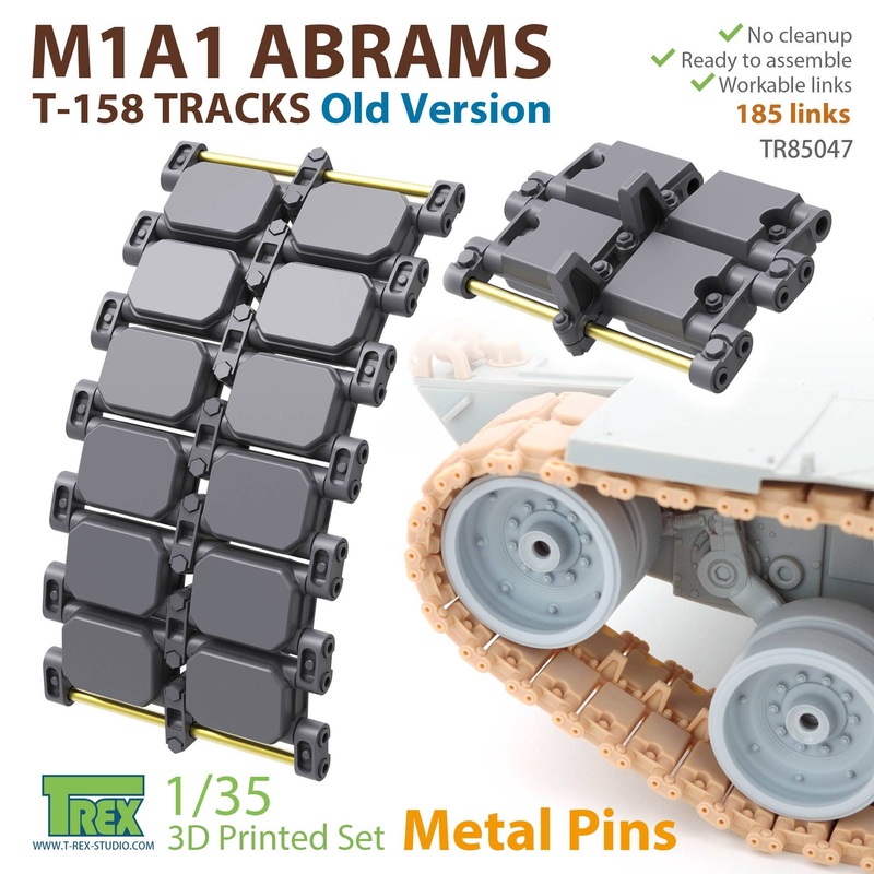 1/35 U.S. Army M1A1 Abrams T-158 Track Old Version (Metal Pin)