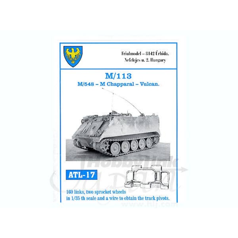 1/35 Working Metal Track Set for M-113 / M-548 / Chapparal / Vulcan