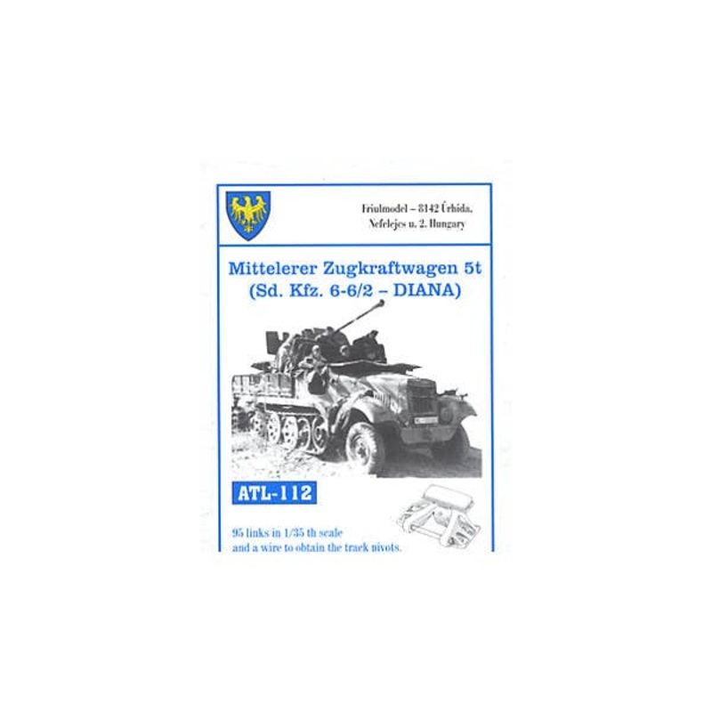 1/35 Working Metal Track Set for Mittelerer Zugkraftwagen 5t (Sd.Kfz.6-6/2-Diana)