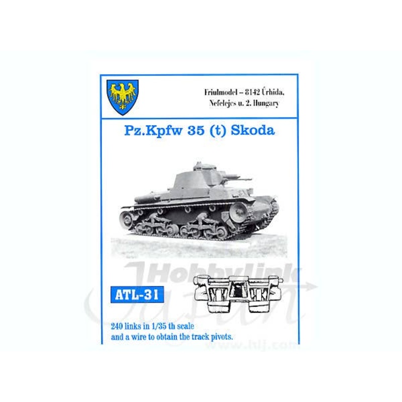 1/35 Working Metal Track Set for Pz.Kpfw.35(t) Skoda