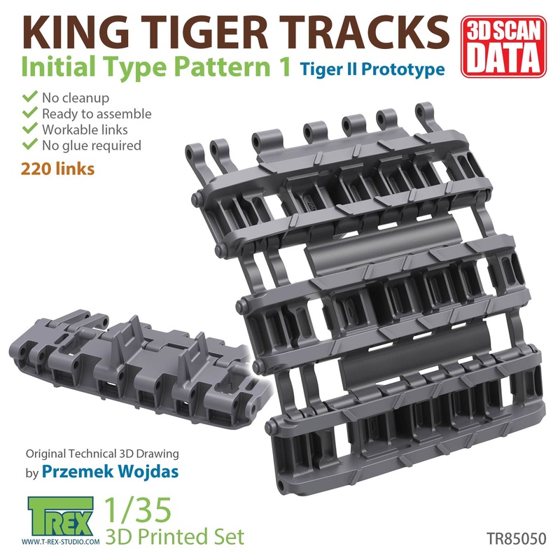 1/35 WW.II German King Tiger Tracks Initial Type Pattern 1