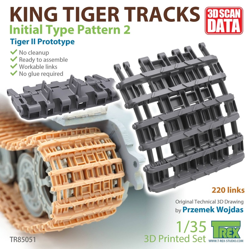 1/35 WW.II German King Tiger Tracks Initial Type Pattern 2
