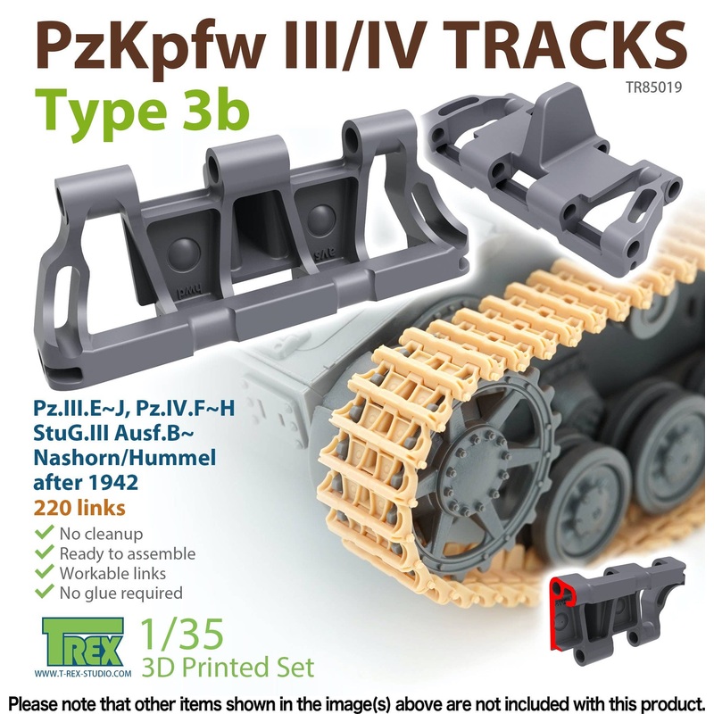 1/35 WWII German III / IV Tank Tracks Type.3b