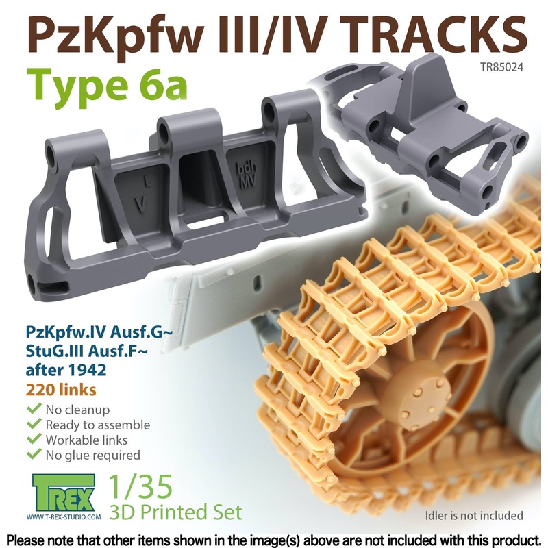 1/35 WWII German III / IV Tank Tracks Type.6a