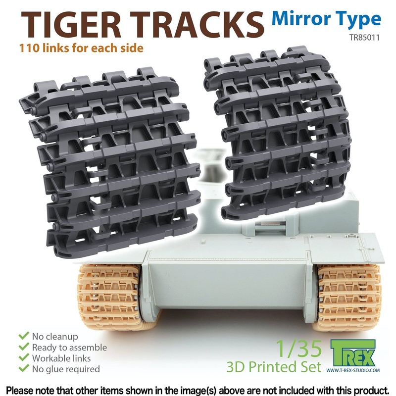 1/35 WWII German Tiger Type I Heavy Tank Movable Track Very Early Mirror Type