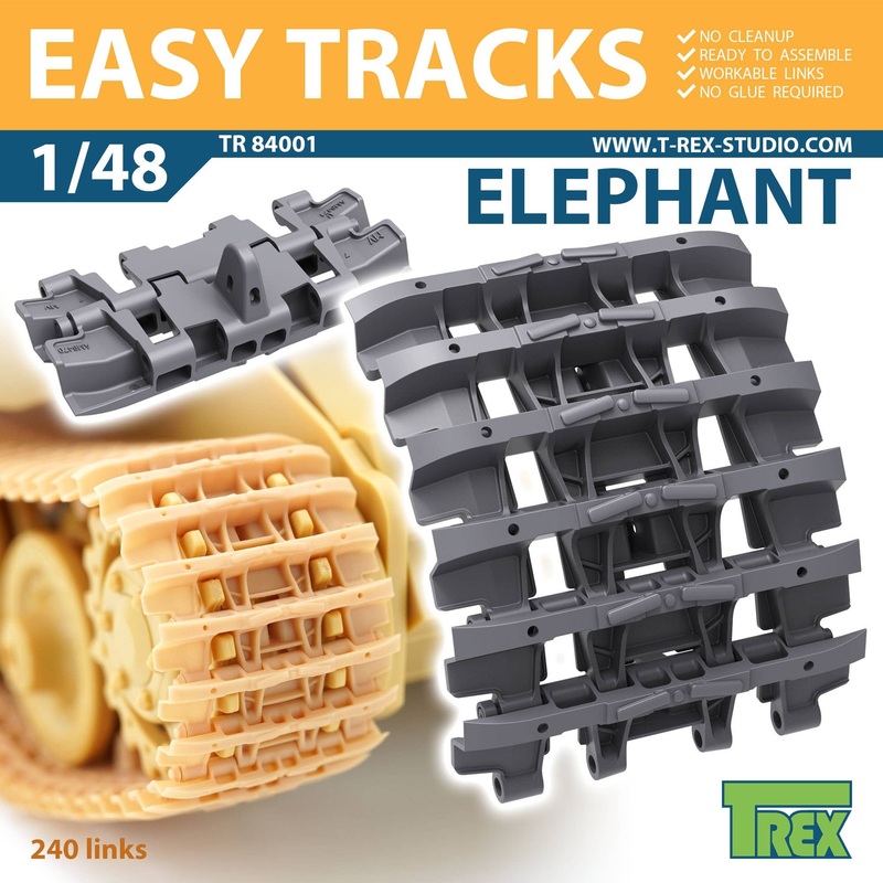 1/48 Movable Tracks for Elephant Tank Destroyers