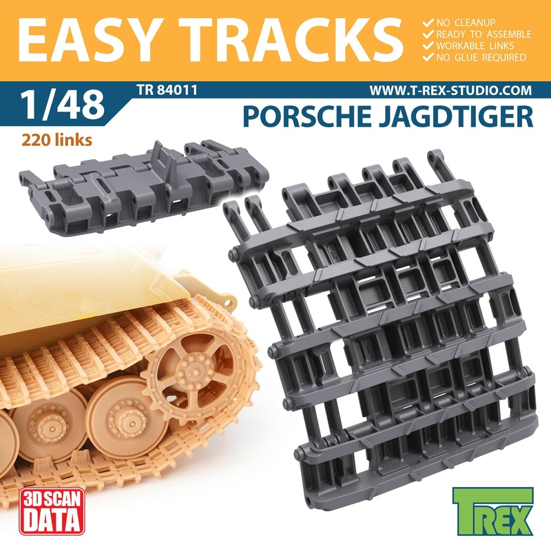 1/48 WW.II German Jagdtiger Porsche Suspension Tracks