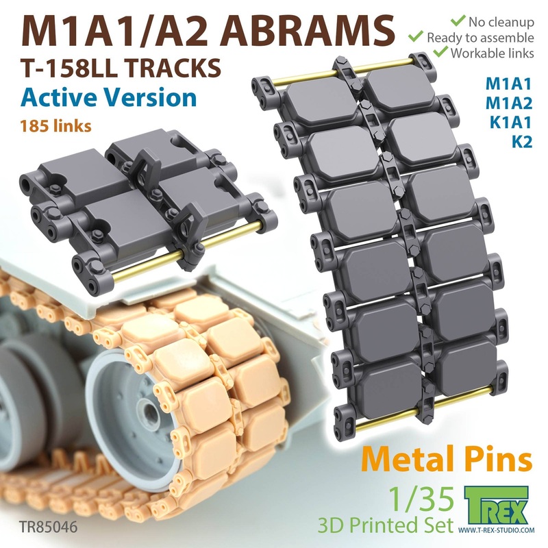 1/35 U.S. Army M1A1 / A2 Abrams T-158LL Track Current Version (Metal Pin)