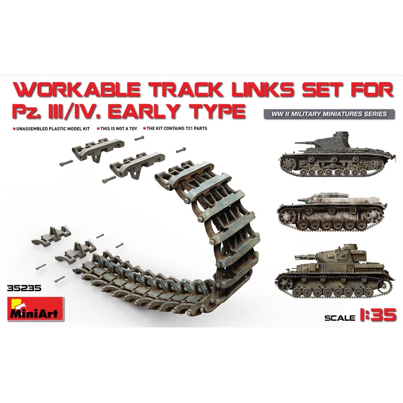 1/35 Workable Track Links Set for Pz.III / Pz.Iv Early Type