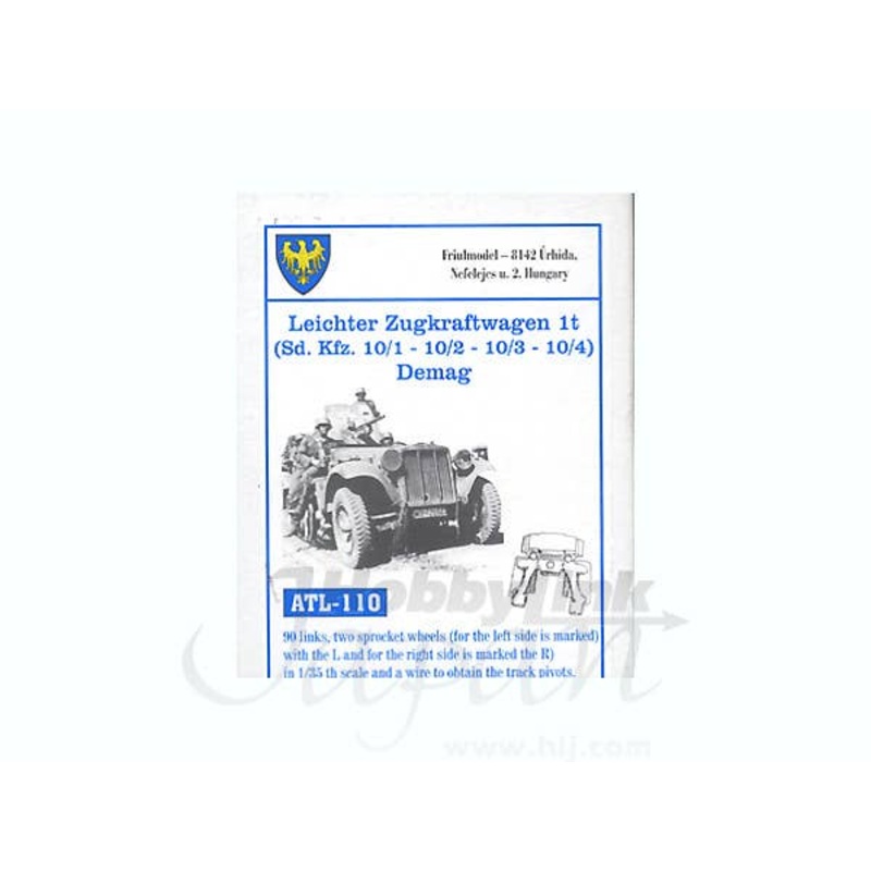 1/35 Working Metal Track Set for Leichter Zugkraftwagen 1t (Sd.Kfz. 10/1-10/2 -10/3 -10/4) Demag