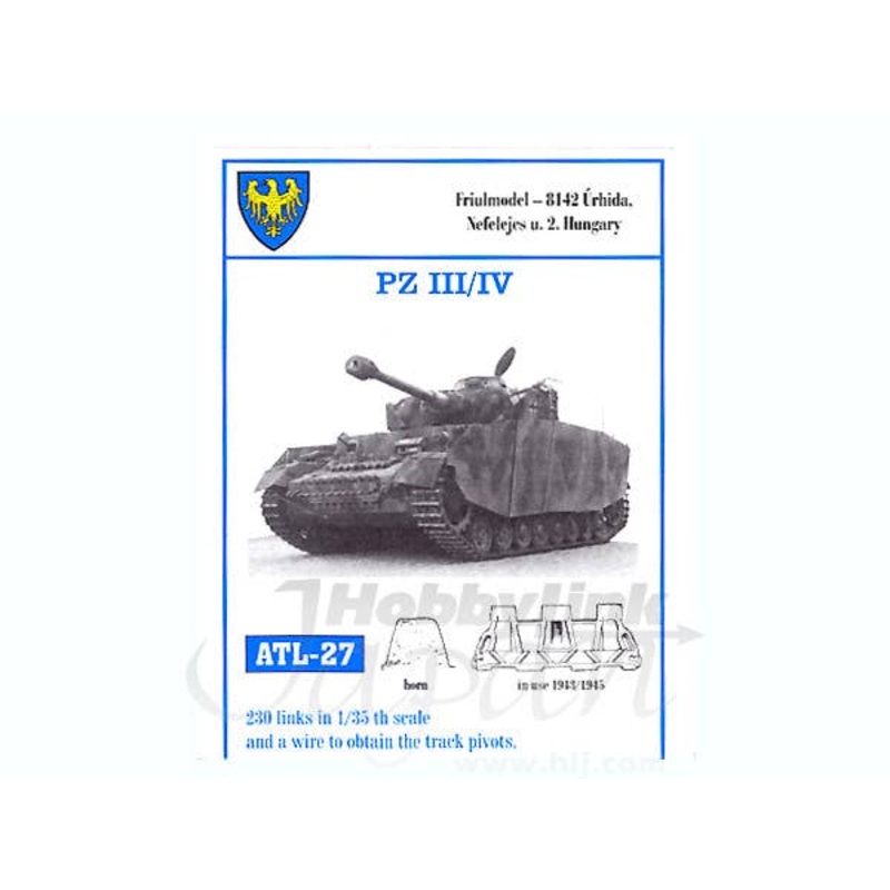 1/35 Working Metal Track Set for Pz.III/IV (1943/1945)