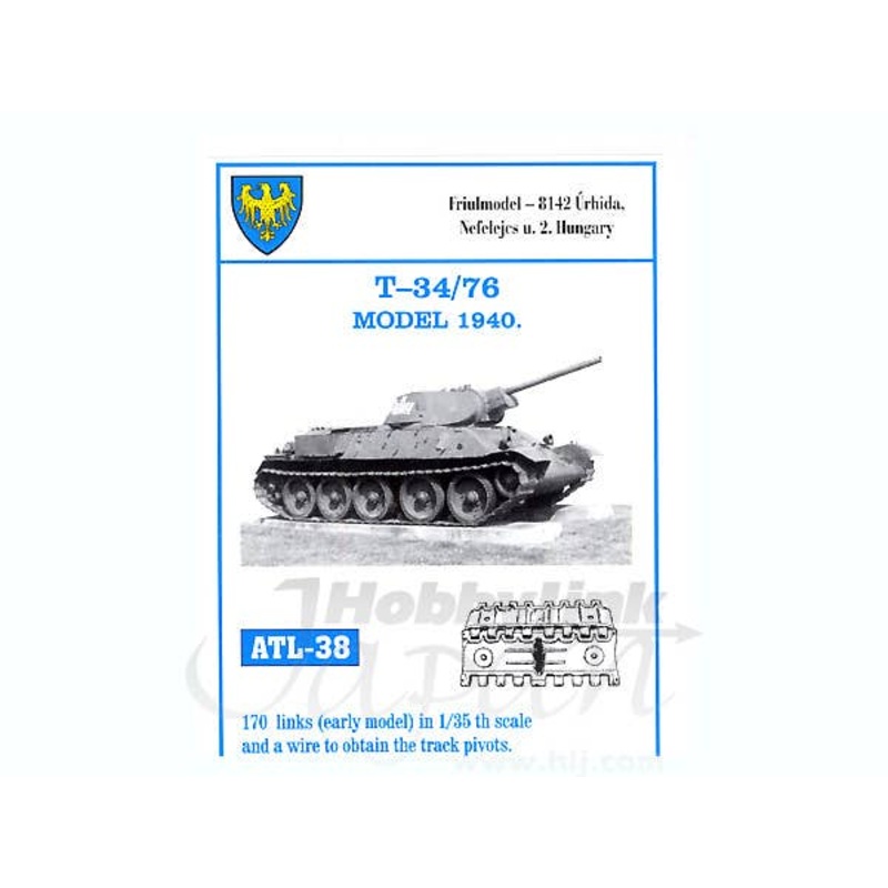 1/35 Working Metal Track Set for T-34/76 Model 1940