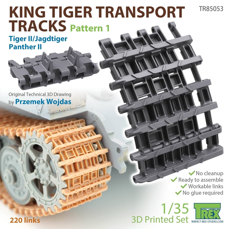 1/35 WW.II German King Tiger Transprot Tracks Pattern 1