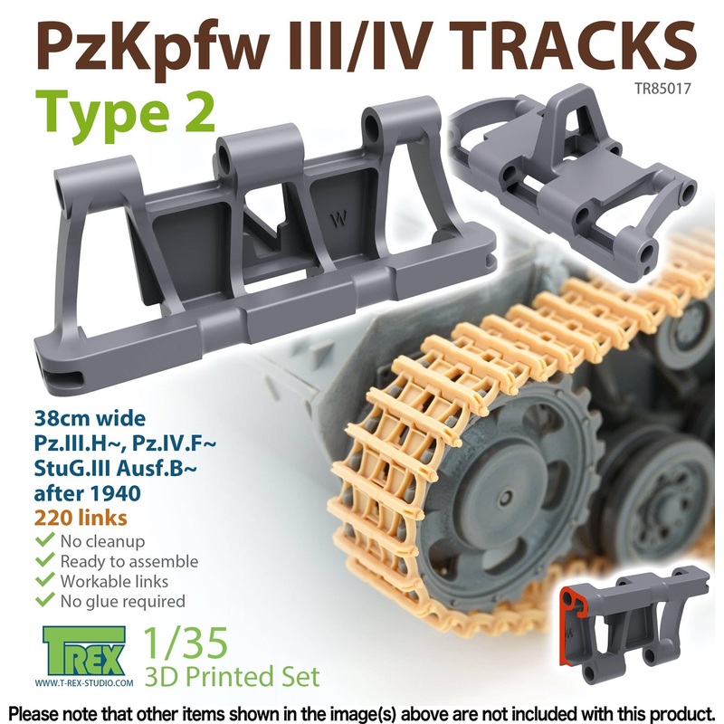 1/35 WWII German III / IV Tank Tracks Type.2