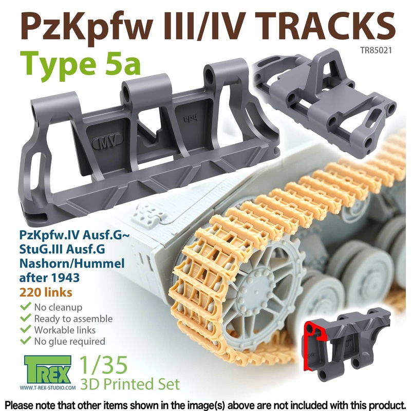 1/35 WWII German III / IV Tank Tracks Type.5a