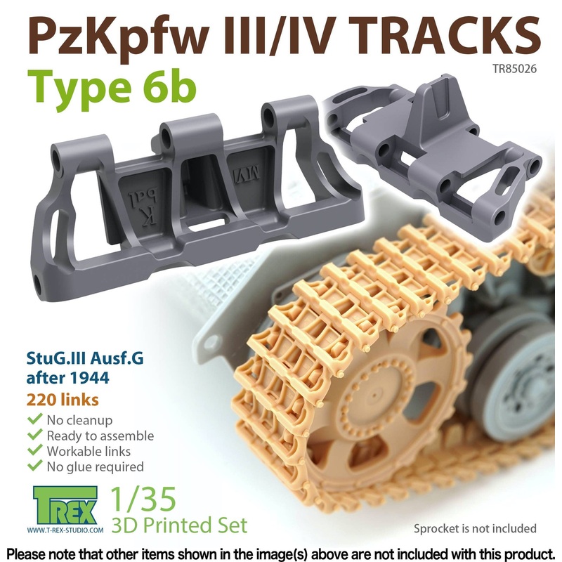 1/35 WWII German III / IV Tank Tracks Type.6b