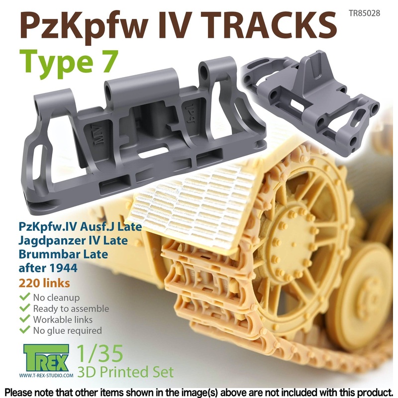 1/35 WWII German III / IV Tank Tracks Type.7