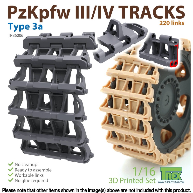 1/16 WWII German III / IV Tank Tracks Type.3a