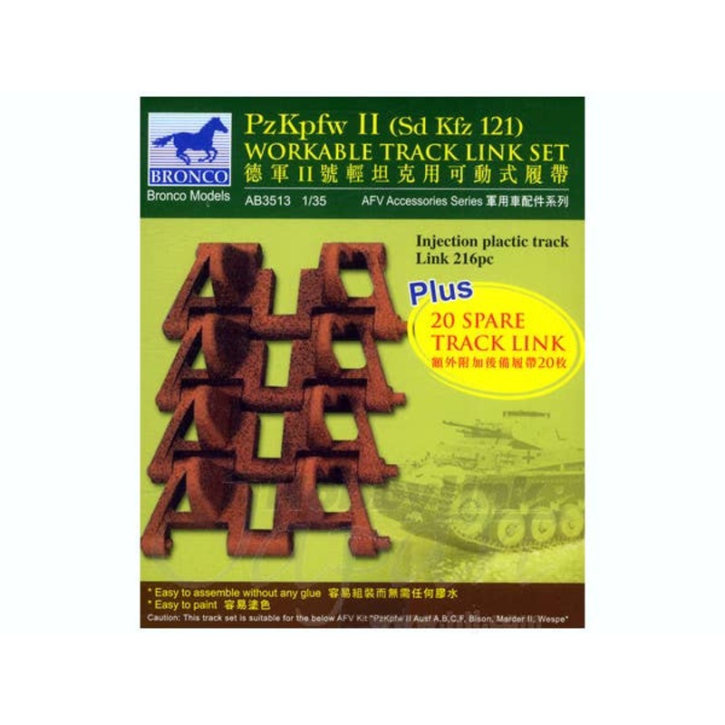 1/35 German PzKpfw II Workable Track Link Set