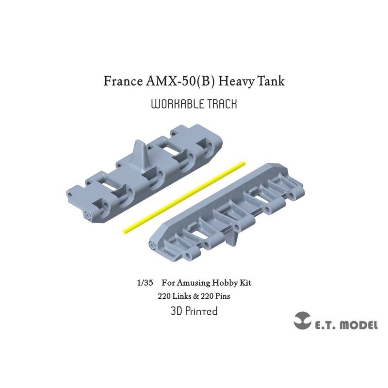 1/35 Modern French AMX-50 (B) Heavy Tank Movable Tracks (for Amusing Hobby)