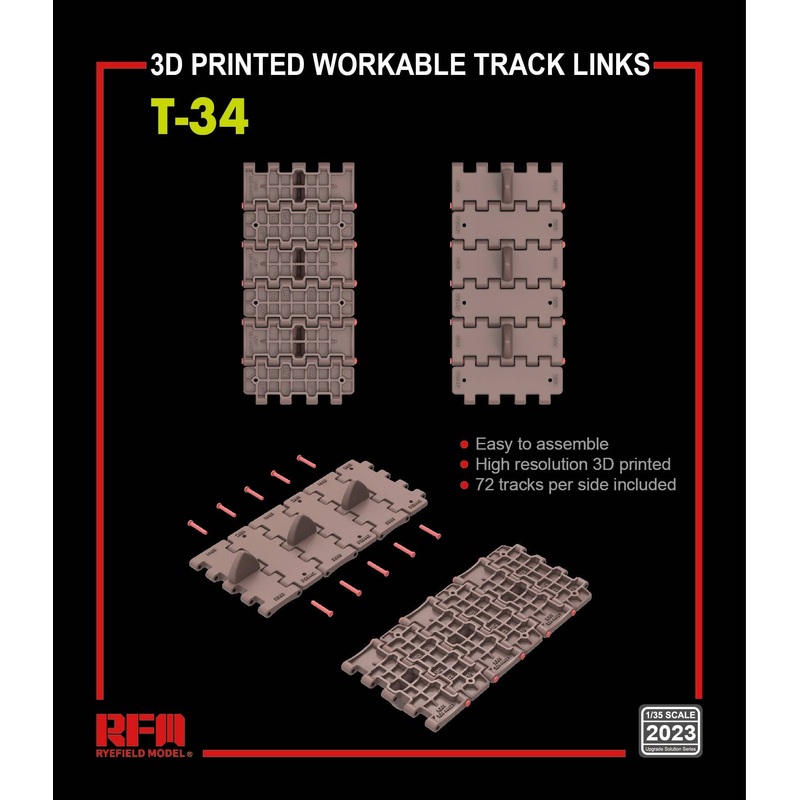 1/35 Movable Track Set For T-34 (3D Printed)