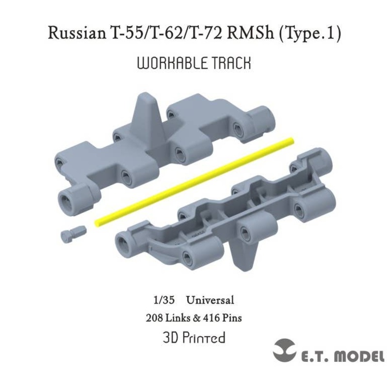 1/35 Russian T-55 / T-62 / T-72 RMSh Movable Track Type.1 (Compatible with Each Company's Kit)