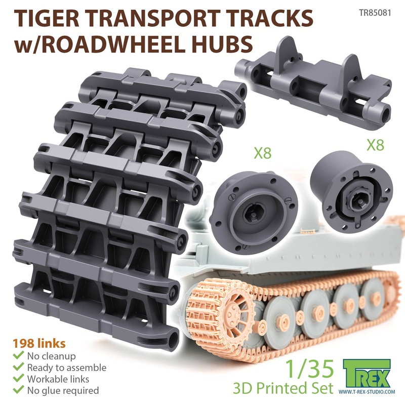 1/35 Tiger I Transport Tracks w/Roadwheel Hubs