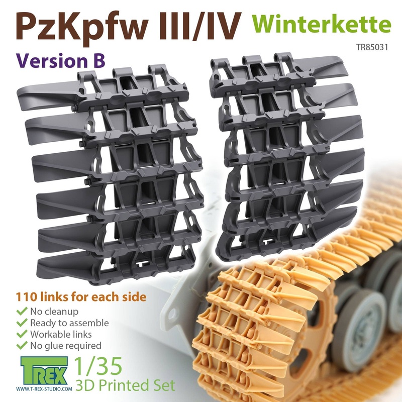 1/35 Winter Track for Panzer III / IV Tank Winter Ketten Version B
