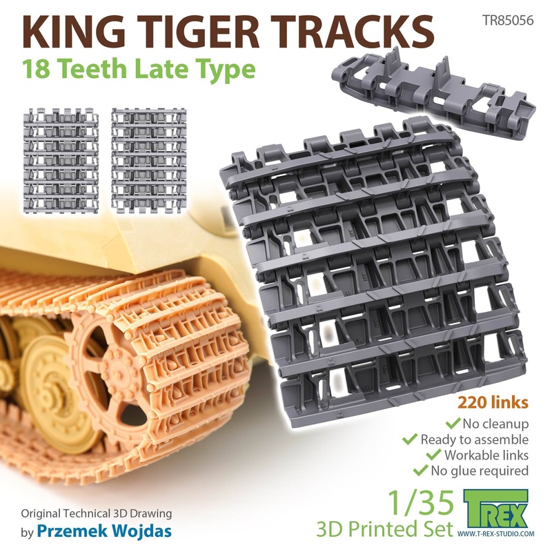 1/35 WW.II German King Tiger Track for 18-tooth Propulsion Wheels Late Model