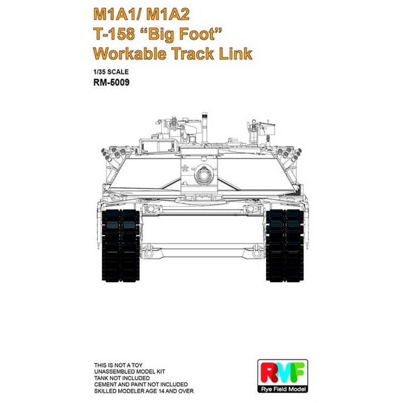 M1A1/M1A2 T-158 "Big Foot" Workable Track Link