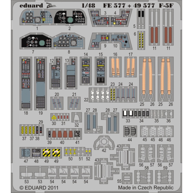 1/48 F-5F Zoom Etching Parts (for AFV Club)