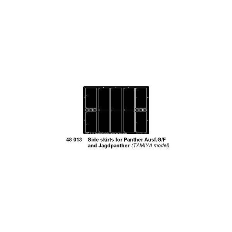 1/48 Side Skirts for Panther Ausf G and Jagdpanther (for Tamiya)