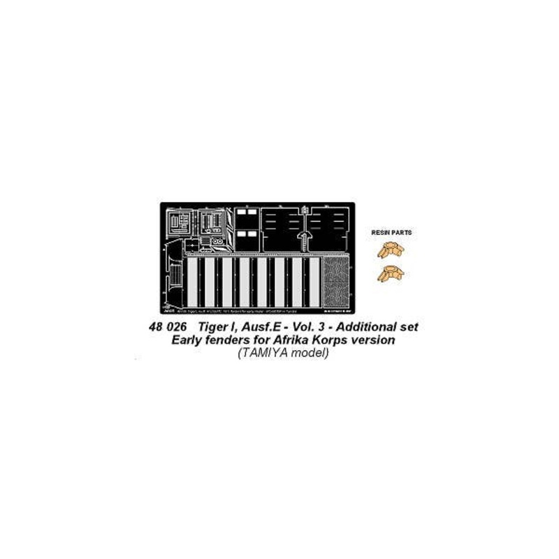 1/48 Tiger I Early Vol.3: Fenders for Afrika Korps (for Tamiya)