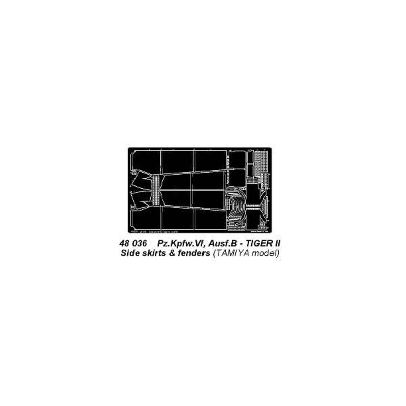 1/48 Tiger II Side Skirts & Fenders (for Tamiya)