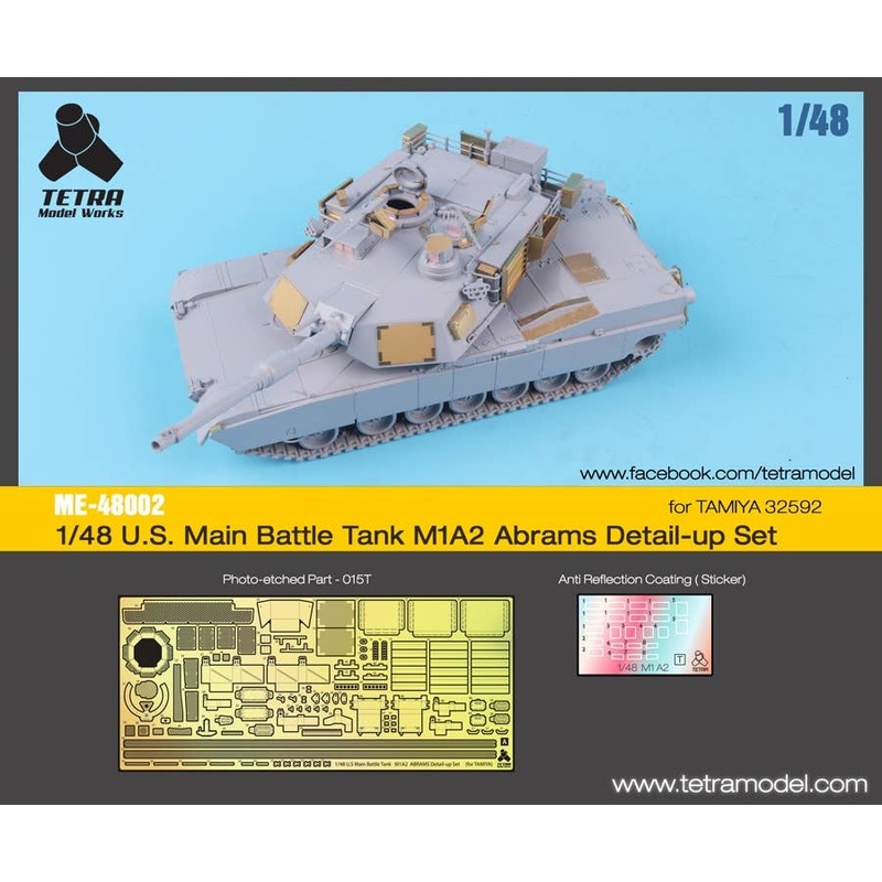 1/48 U.S. Main Battle Tank M1A2 Abrams Detail-Up Set (for TAMIYA 32592)