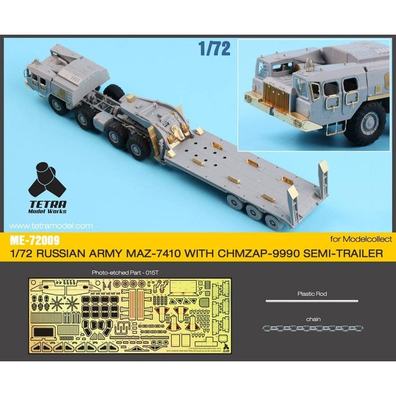 1/72 Russian MAZ-7410 & CHMZAP-9990 Semi-Trailer Detail-up Set (for Model Collect)