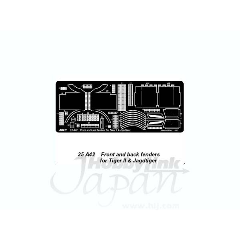 1/35 Front and Back Fenders for King Tiger & Jagdtiger