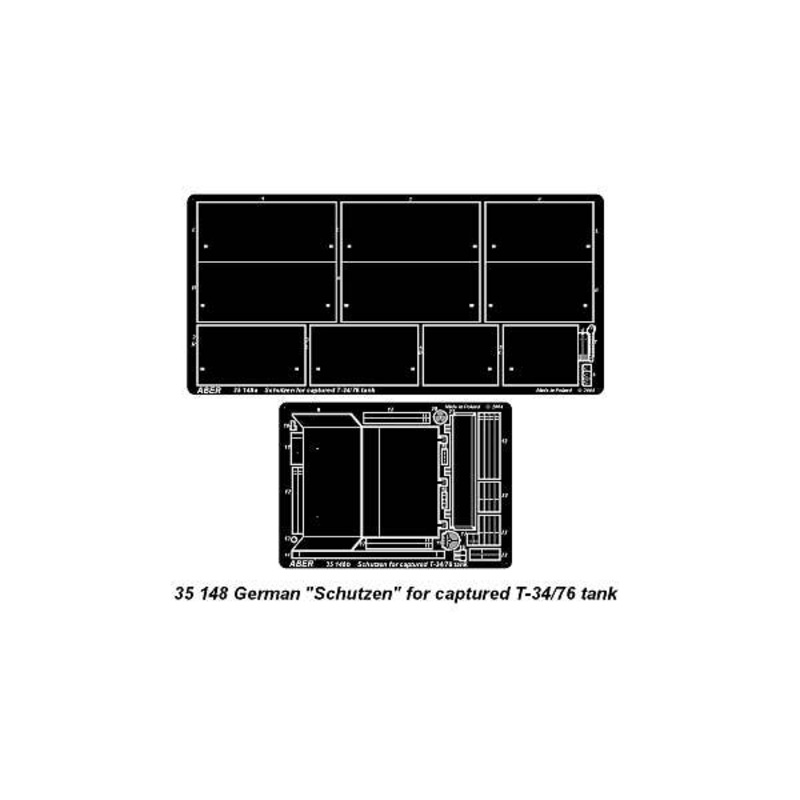 1/35 German "Schurtzen" for Captured T-34/76 Tank