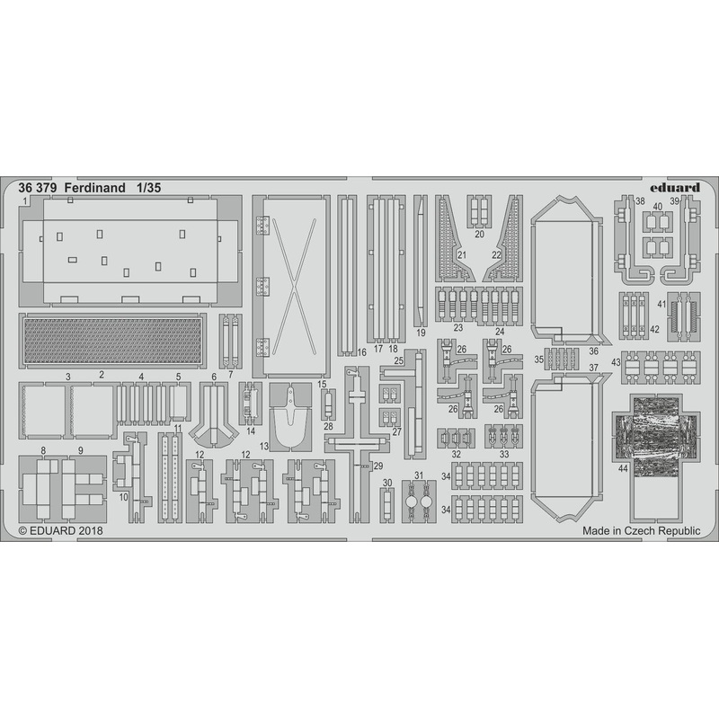 1/35 Sd.Kfz.184 "Ferdinand"Heavy Tank Destroyer Photo-Etched Parts (for Zvezda)