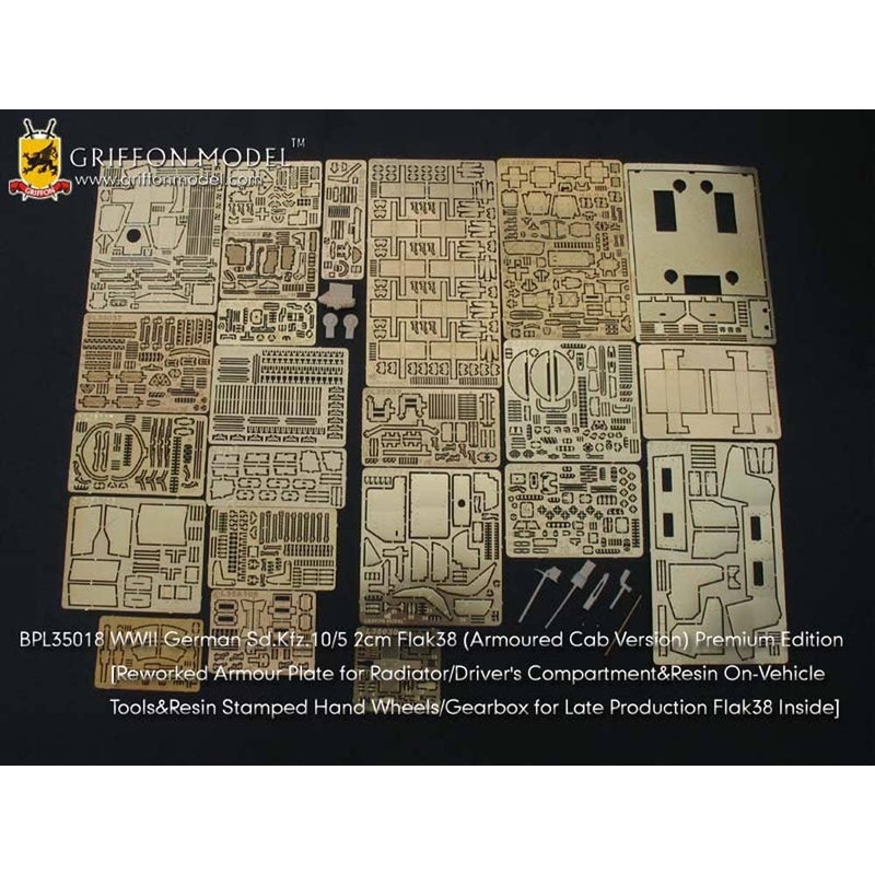 1/35 WW.II German Sd.Kfz.10/5 2cm Flak38 (Armoured Cab Version) Premium Edition
