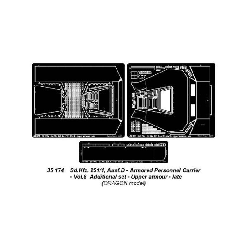 Sd.Kfz. 251/1 Ausf D Vol.8 Upper Armour Late (for Dragon)