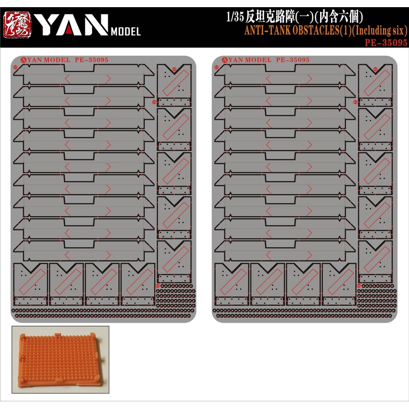 1/35 Anti-Tank Obstacles (6 PCS)