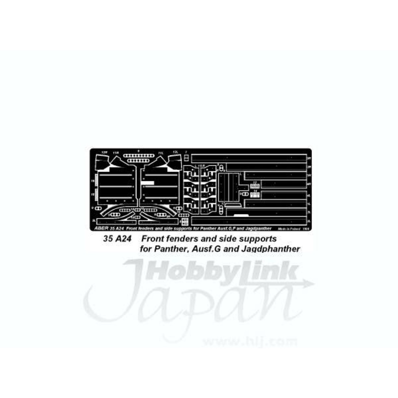 1/35 Front Fenders and Side Supports for Panther, Ausf G, Jagdpanther