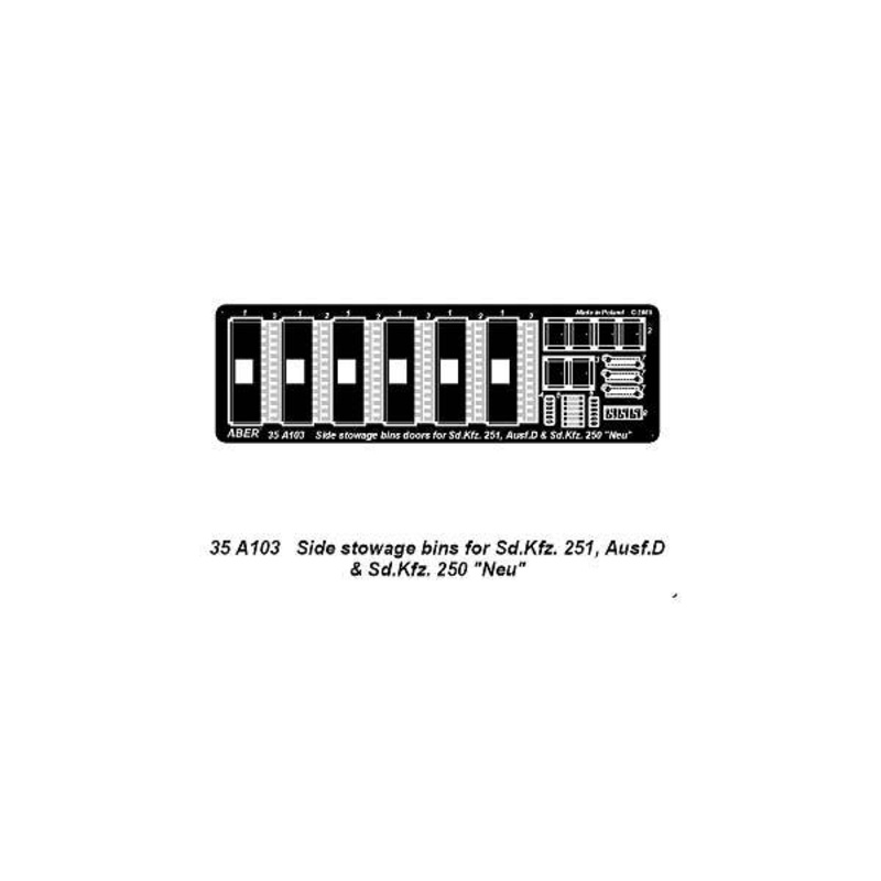 1/35 Side Stowage Bins Doors for Sd.Kfz.251. Ausf D/250 "Neu"