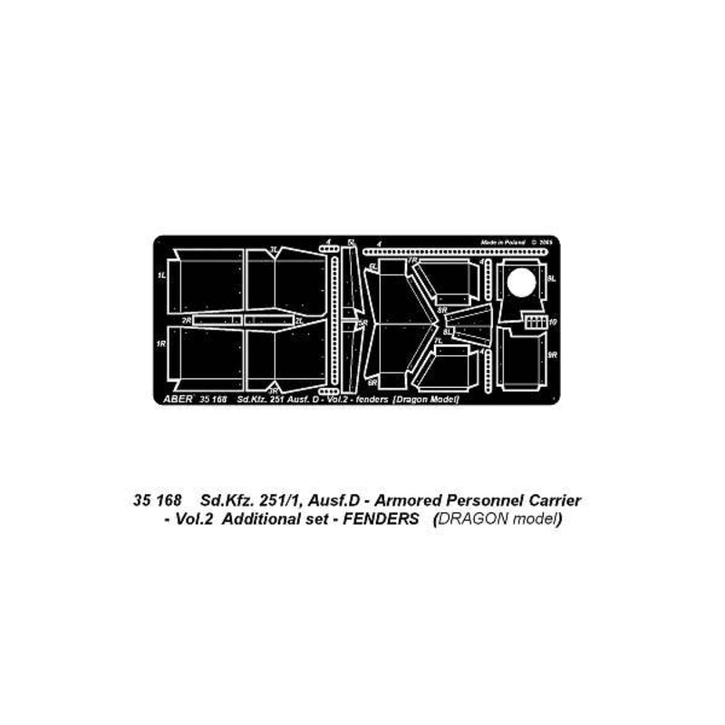 Sd.Kfz. 251/1 Ausf D Vol.2 Fenders (for Dragon)