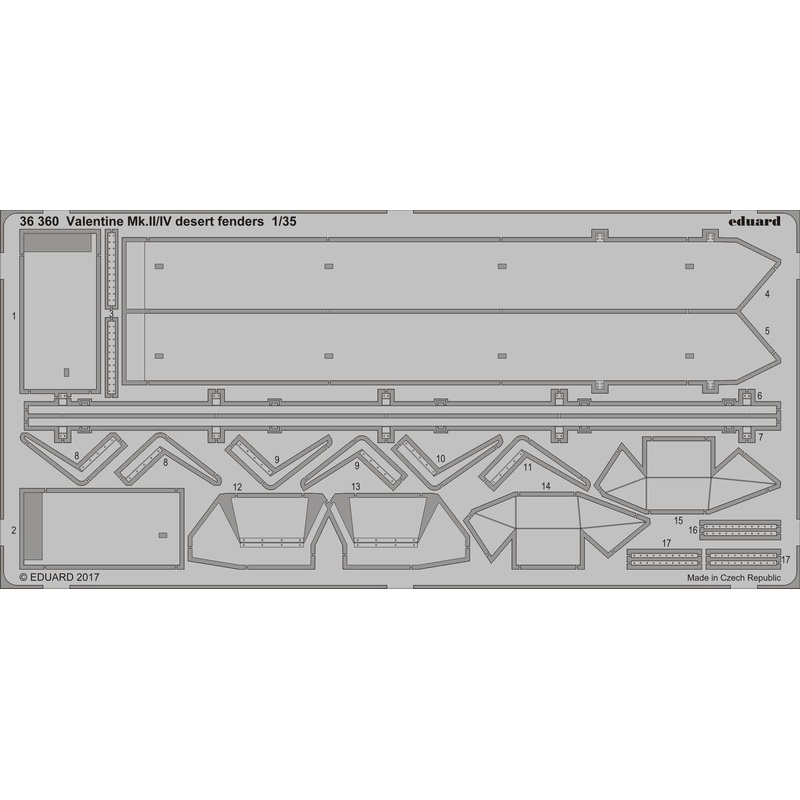 1/35 ValentIne Mk.II/IV Desert Fenders (for Tamiya)